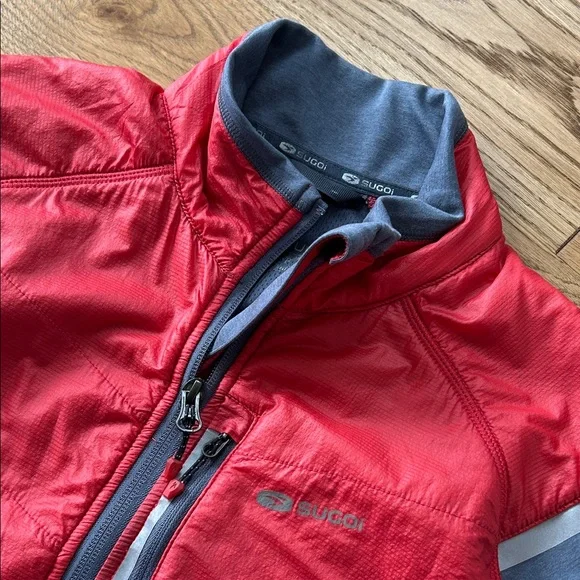 SUGOI Red and Gray Cycling Jacket (#3) - Picture 2 of 12